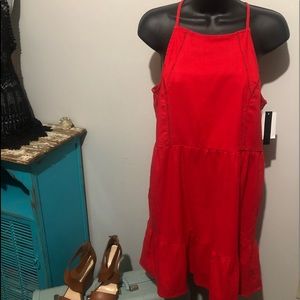 Speechless Red Ruffle Dress